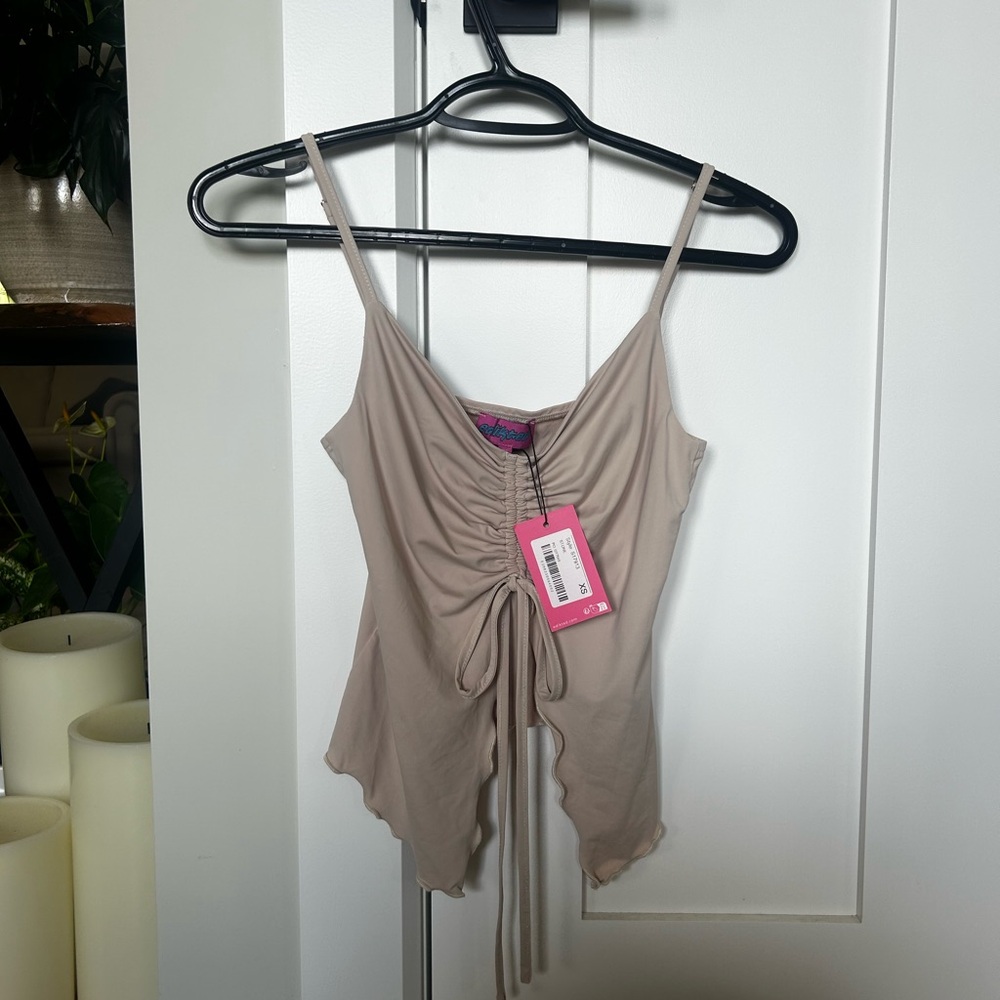 Edikted Stone Ruched Camisole Top - Picture 2 of 5